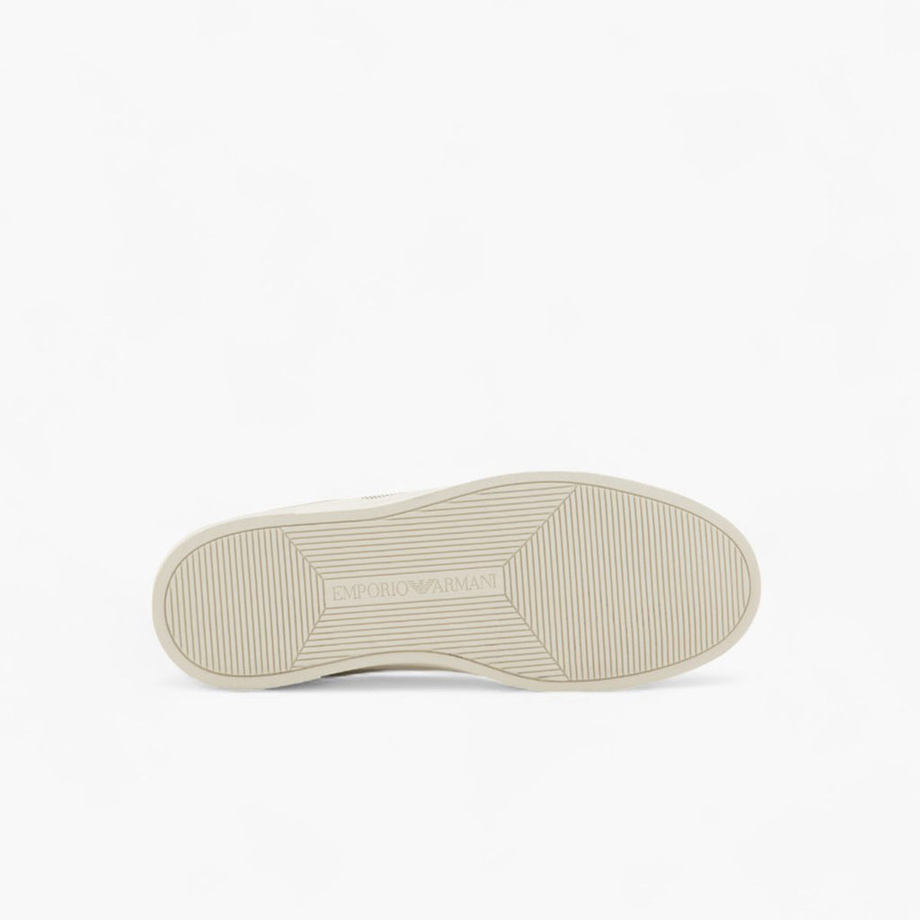 Regenerated Leather Sneaker With Eagle Logo