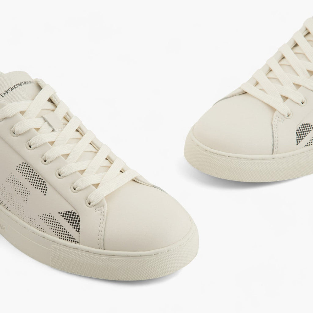 Regenerated Leather Sneaker With Eagle Logo