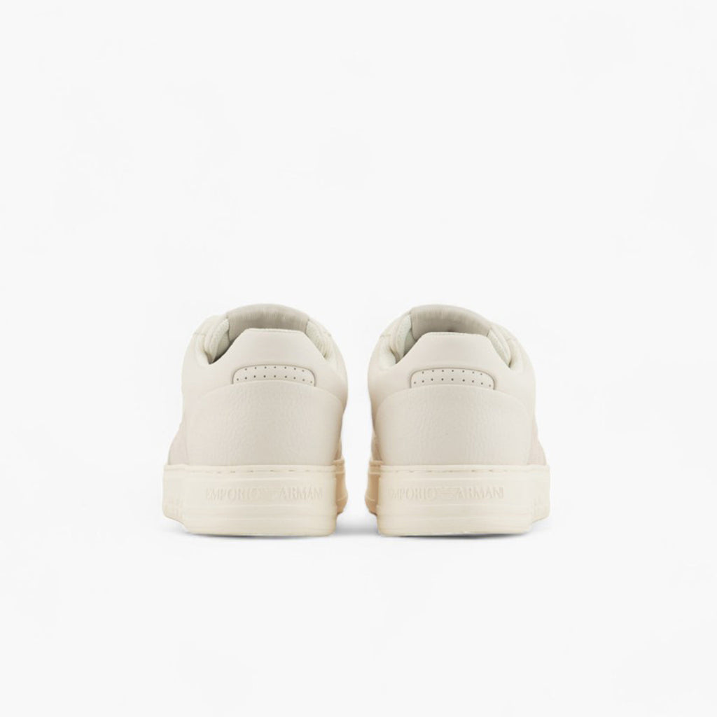 Regenerated Leather Sneaker With Stitch Detailing