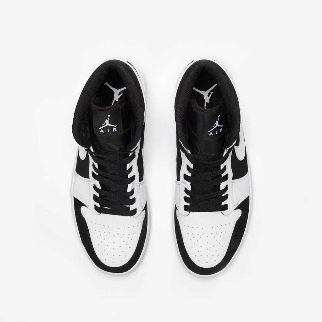 Nike Air Jordan 1 Mid White and Black (Unisex)