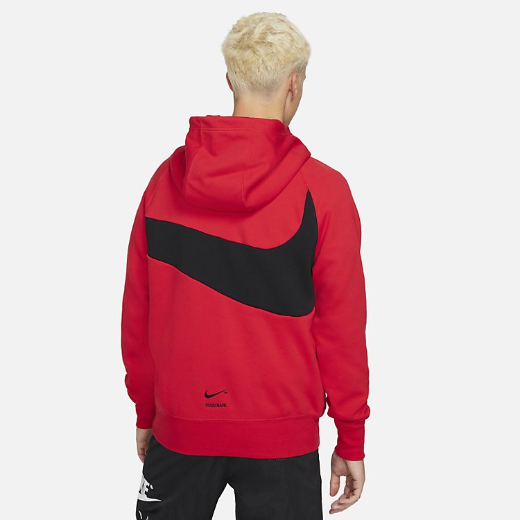 Nike Sportswear Swoosh Tech Fleece Pullover Hoodie 'University Red Black' DD8222-657