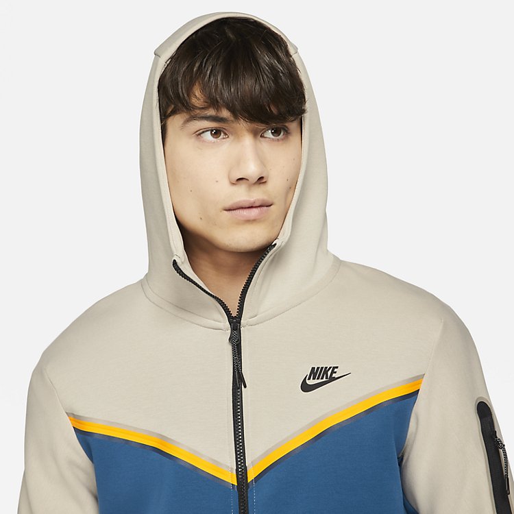 Nike Tech Fleece Full-Zip Hoodie 'Cream Court Blue' CU4489-236