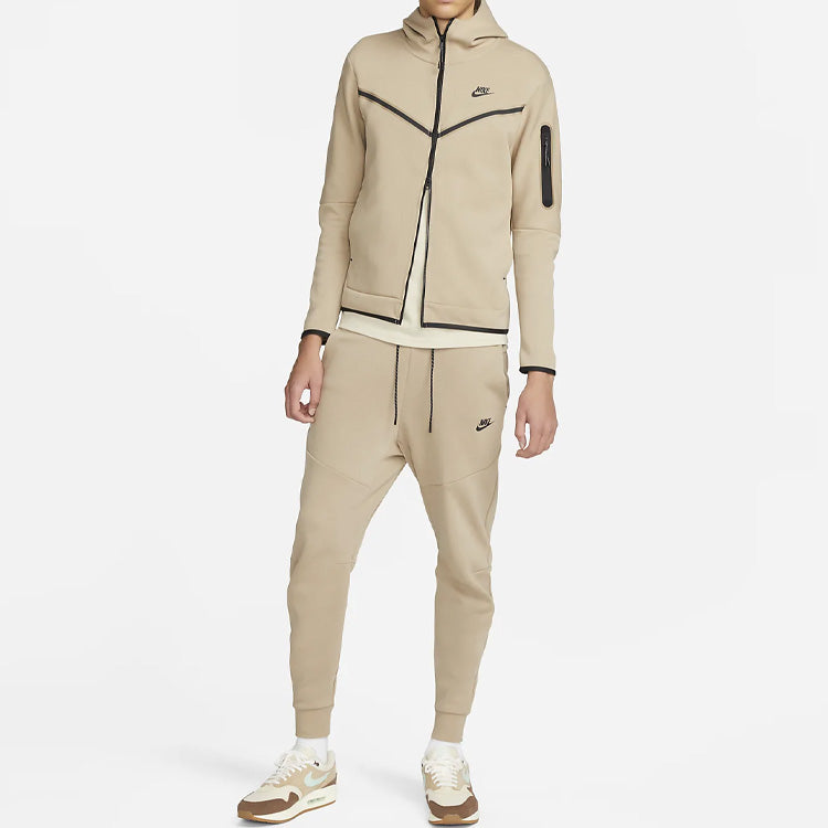 Nike Sportswear Tech Fleece Full-Zip Hoodie 'Khaki Black' CU4489-247