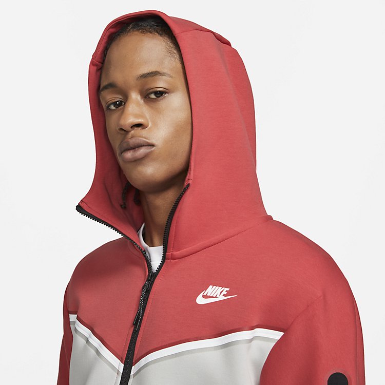 Nike Sportswear Tech Fleece Full-Zip Hoodie 'Lobster Red White' CU4489-605