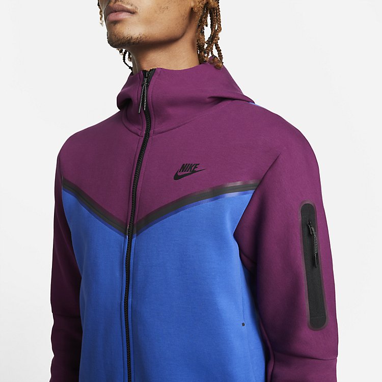 Nike Sportswear Tech Fleece Full Zip Hoodie 'Sangria Game Royal' CU4489-610