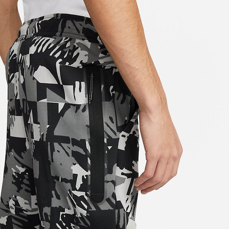 Nike Sportswear Tech Fleece All Over Print Jogger Pants 'Light Smoke Grey Black' DM6472-077