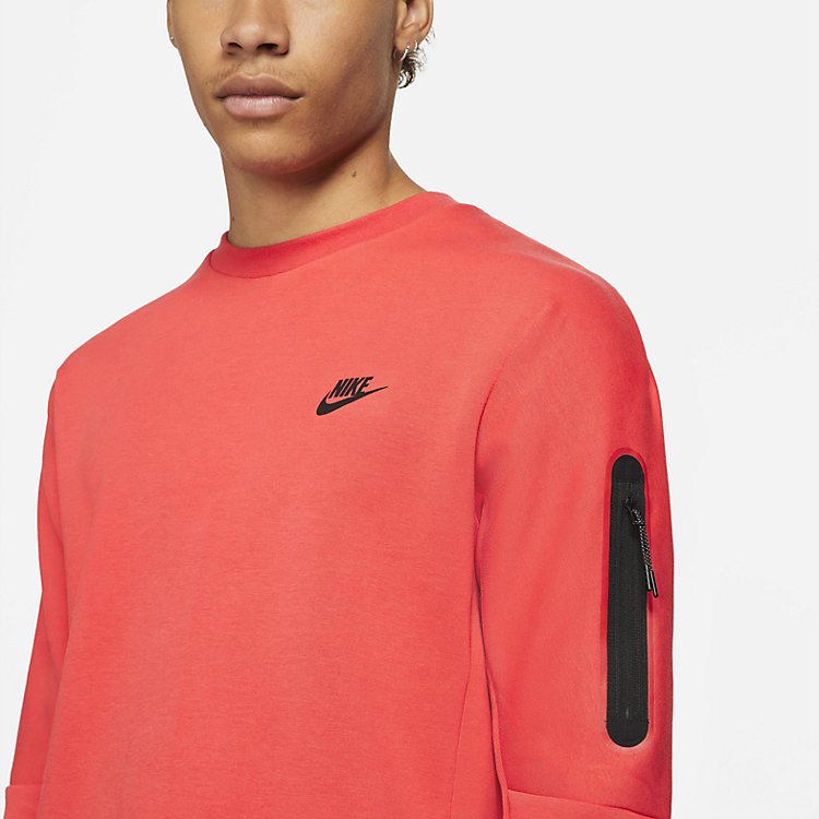 Nike Sportswear Tech Fleece Crewneck Sweatshirt 'Lobster Red' CU4505-605