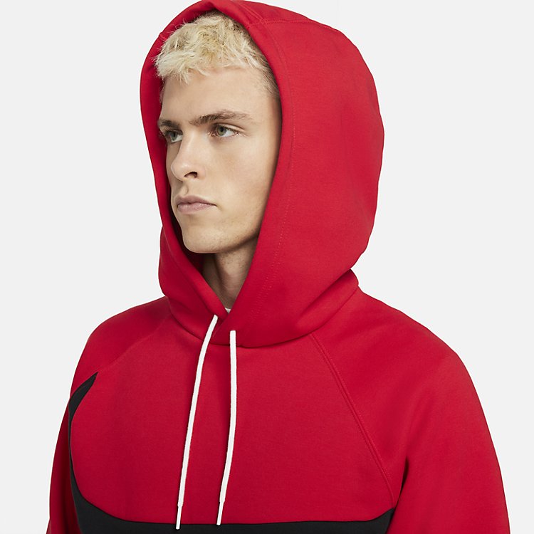Nike Sportswear Swoosh Tech Fleece Pullover Hoodie 'University Red Black' DD8222-657
