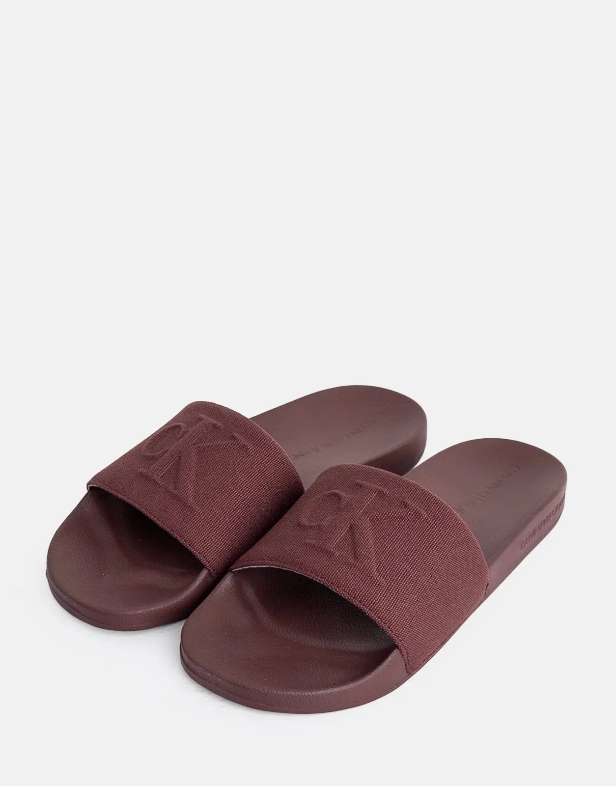 Calvin Klein HF Mono CV Burgundy Slides