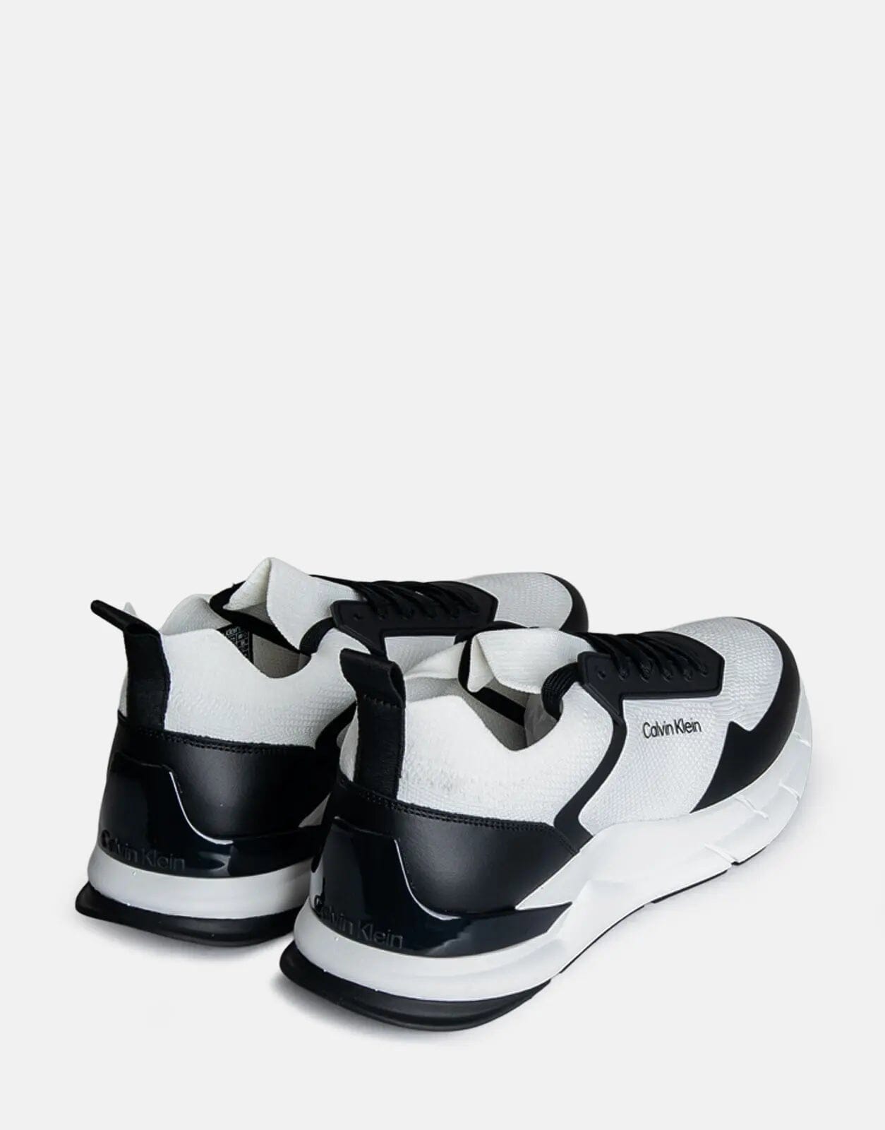 Calvin Klein Low Top Lace Up Mix White Sneakers