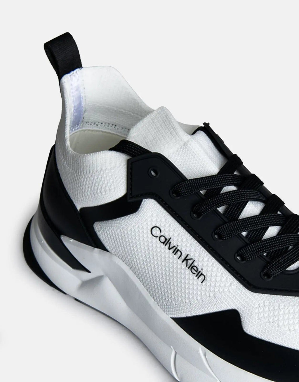 Calvin Klein Low Top Lace Up Mix White Sneakers