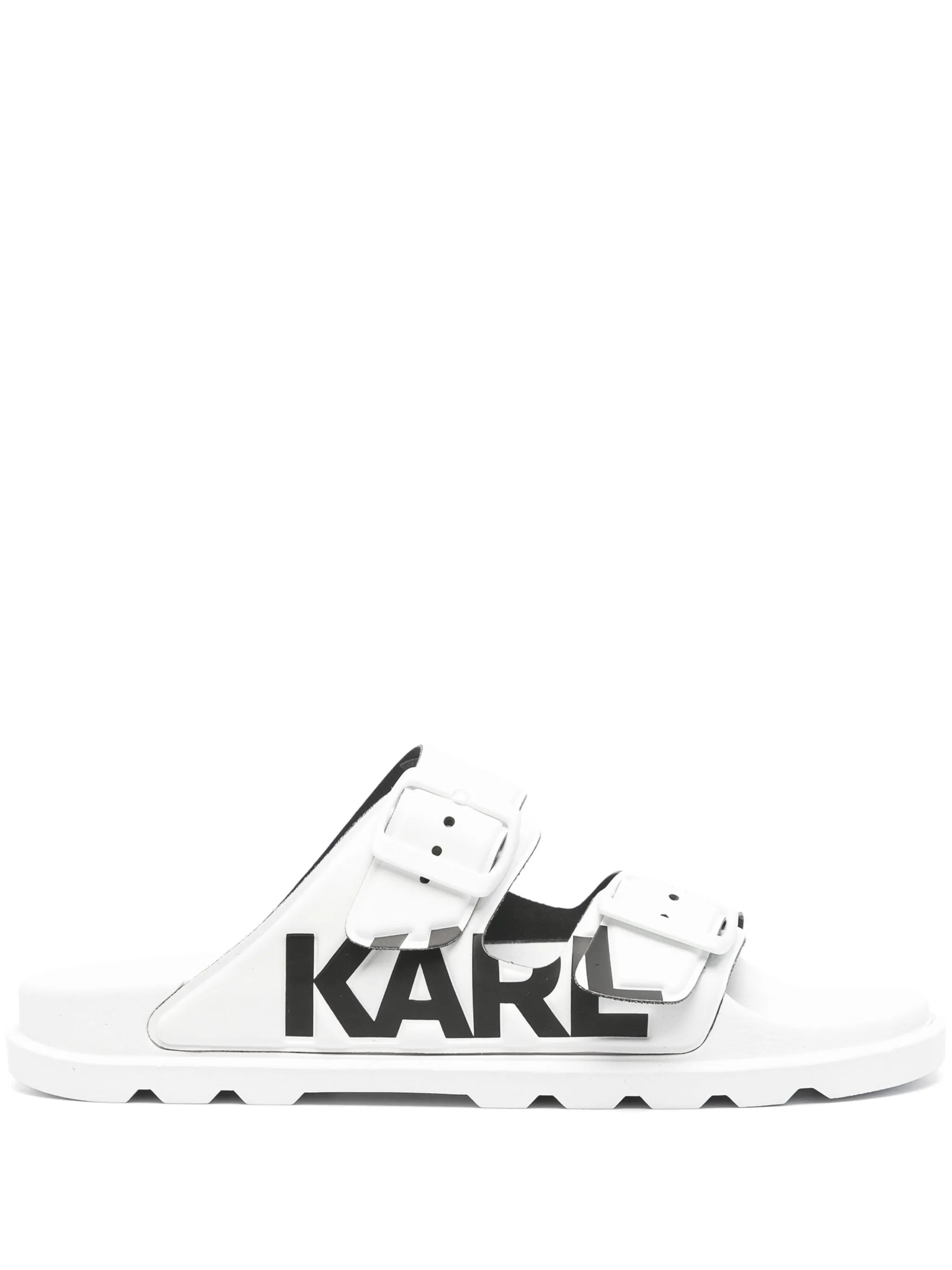 Karl Lagerfeld logo-debossed slides