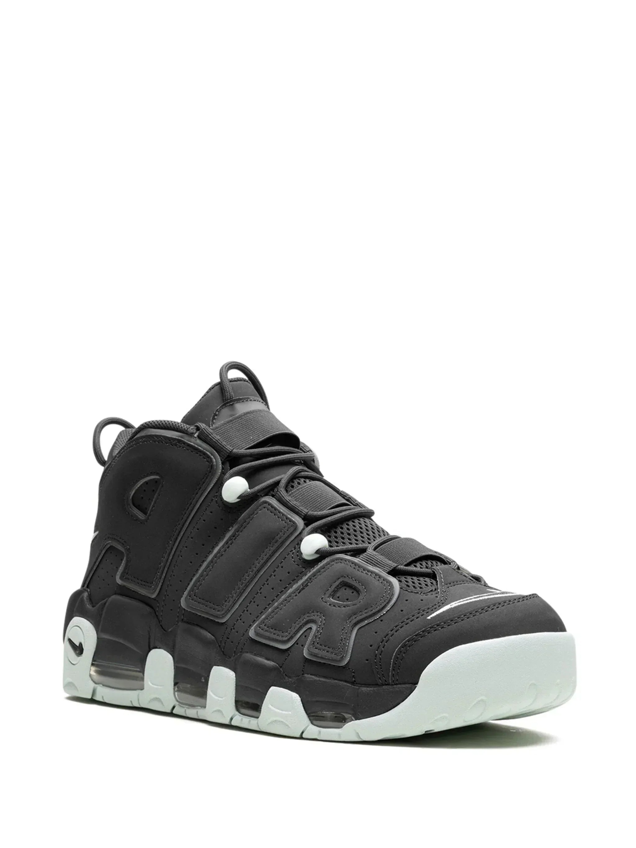Nike Air More Uptempo "Dark Smoke Grey/Light Smoke Grey/Barely Green" sneakers