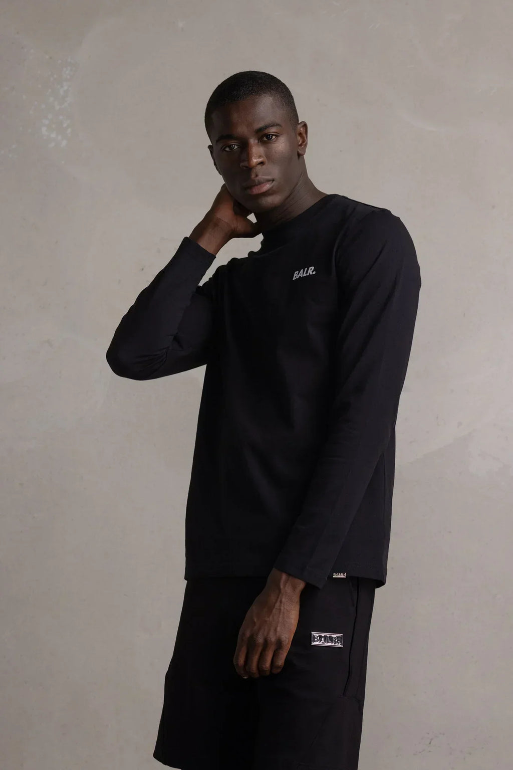 BALR. Olaf Straight Small Logo Longsleeve Jet Black