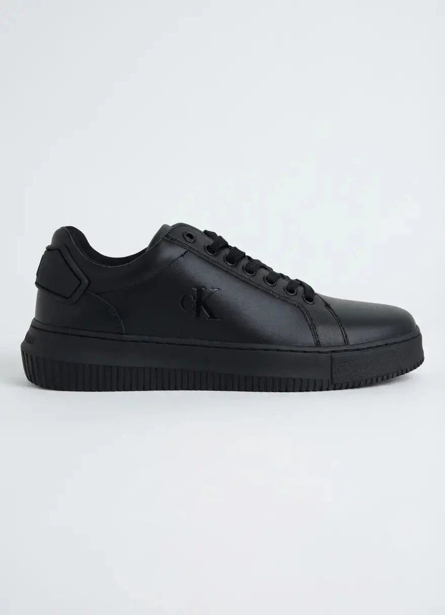 Calvin Klein Chunky Cupsole RU Patch Leather Black Sneaker