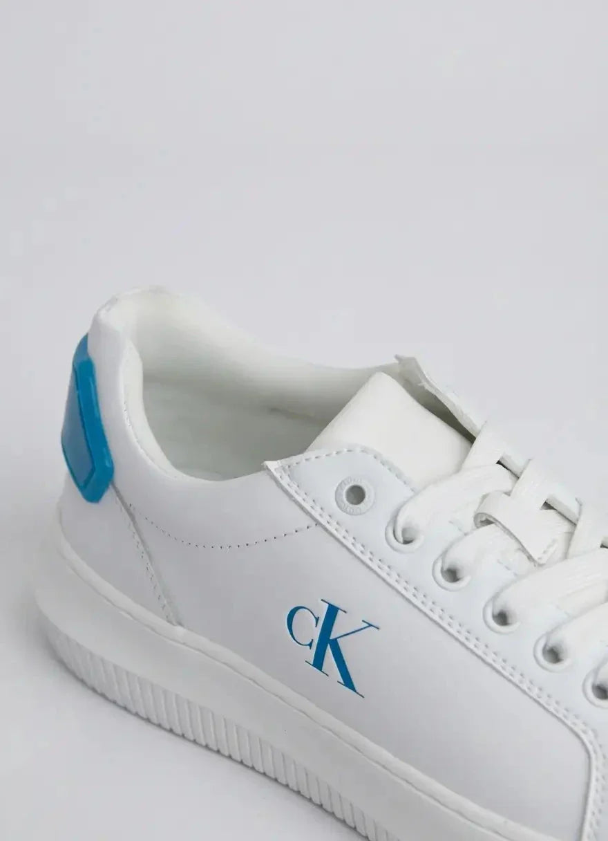Calvin Klein Chunky Cupsole RU Patch White Leather Sneaker