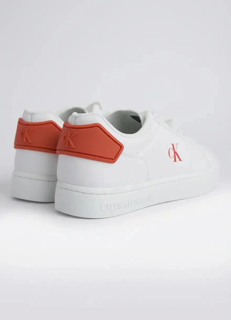 Calvin Klein Classic Cupsole RU Patch Leather White Sneaker