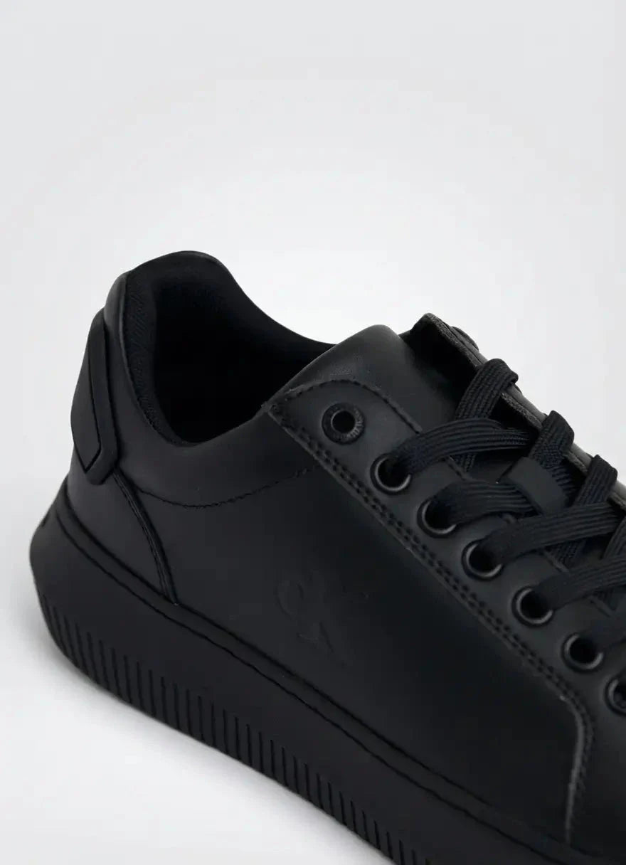 Calvin Klein Chunky Cupsole RU Patch Leather Black Sneaker