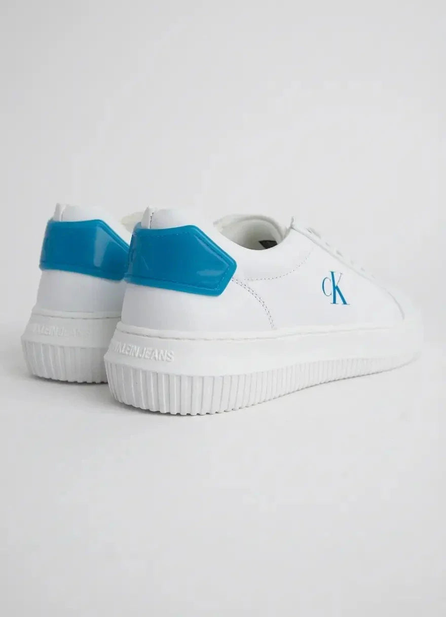 Calvin Klein Chunky Cupsole RU Patch White Leather Sneaker