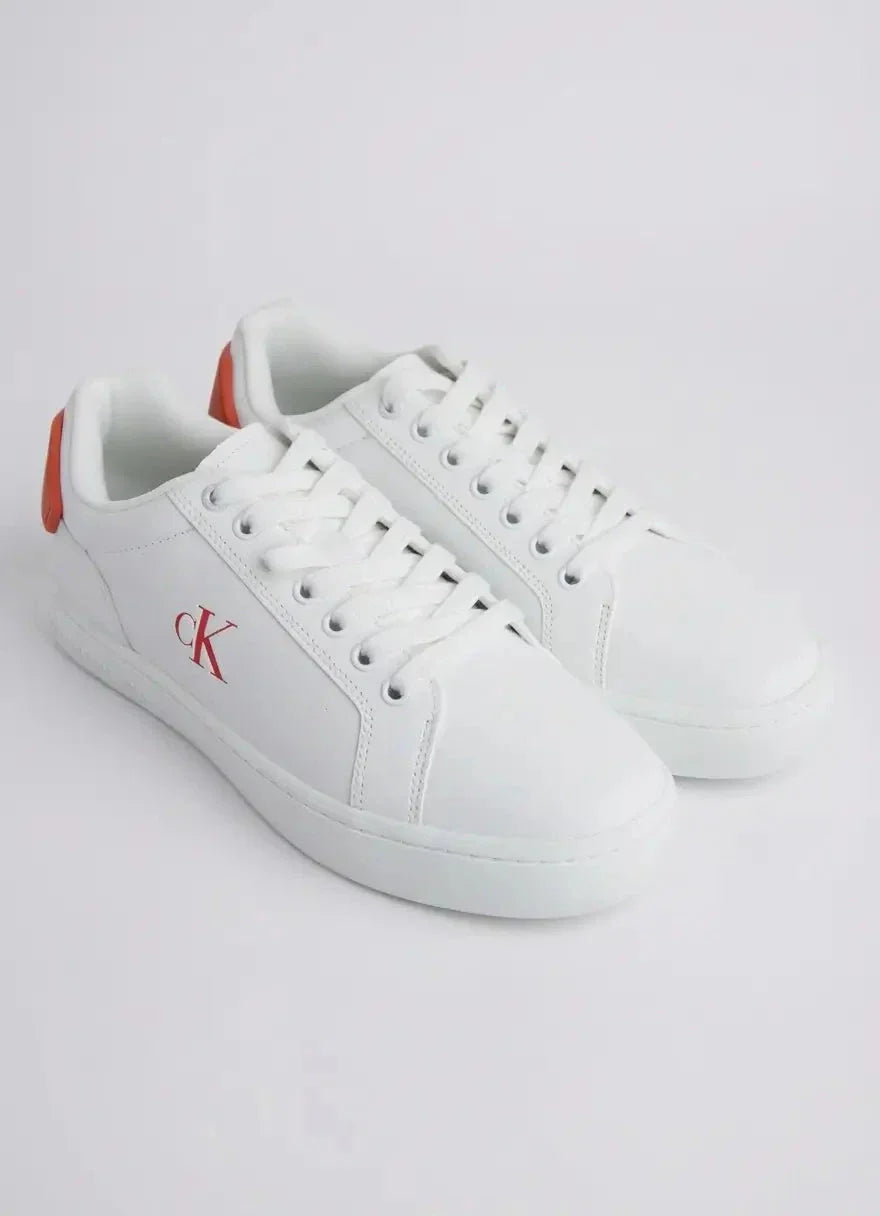Calvin Klein Classic Cupsole RU Patch Leather White Sneaker