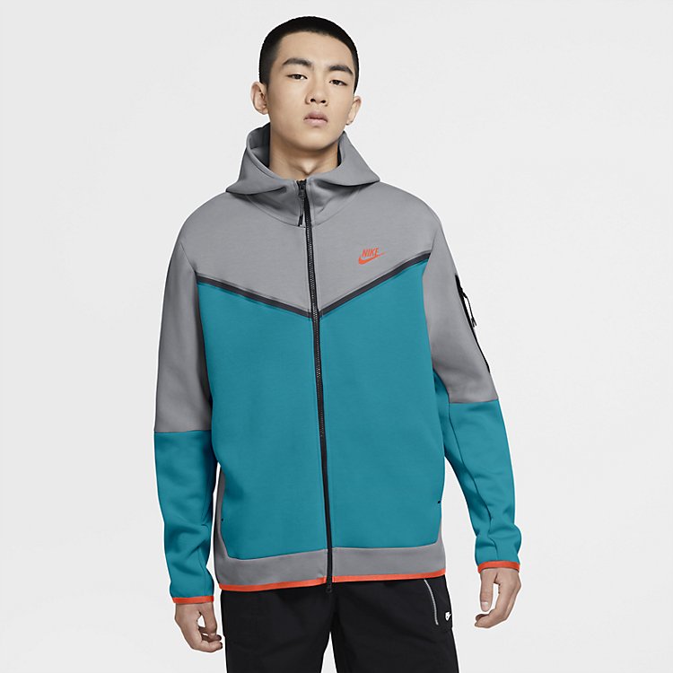 Nike Sportswear Tech Fleece Full-Zip 'Grey Turquoise' CU4489-012